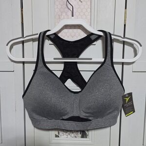 Old Navy Go Dry Active Women's Size 36C Gray Sports Bra HIGH SUPPORT NWT